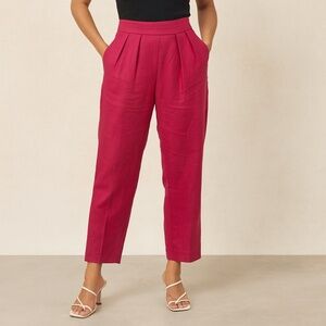 Theory woman's linen pants, fuchsia color - size 6